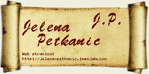 Jelena Petkanić vizit kartica